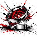 Filler wedding rings tattoo design idea