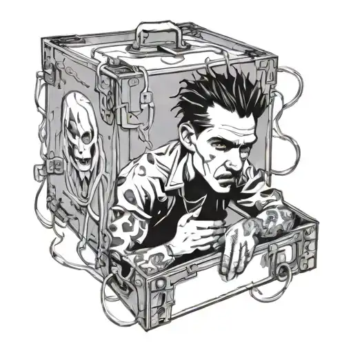 alice in chains  man in the box tattoo design idea