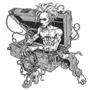 alice in chains  man in the box tattoo design idea