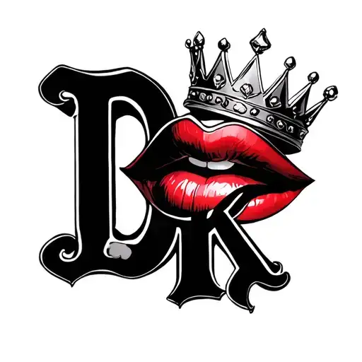 Add a crown in the B and a k kiss PPR above tattoo design idea