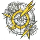 adhd compass tattoo design idea