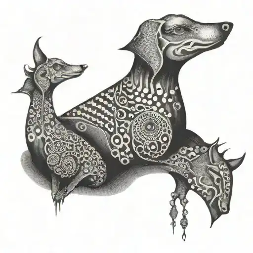 bipolarity, family, Druk tattoo design idea