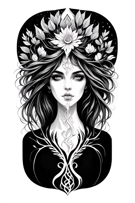 create a design symbolizing strength, healing, growth, survivor of hard times, never giving up, female unalome including tattoo design idea