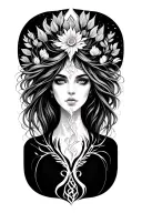 create a design symbolizing strength, healing, growth, survivor of hard times, never giving up, female unalome including tattoo design idea