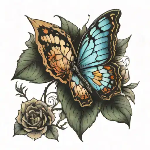 blue morpho didius butterfly from life is strange tattoo design idea