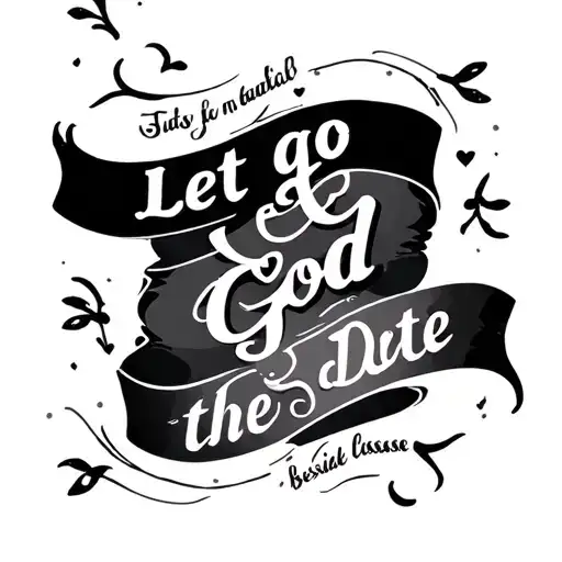 Let go & Let God cross beside the date tattoo design idea