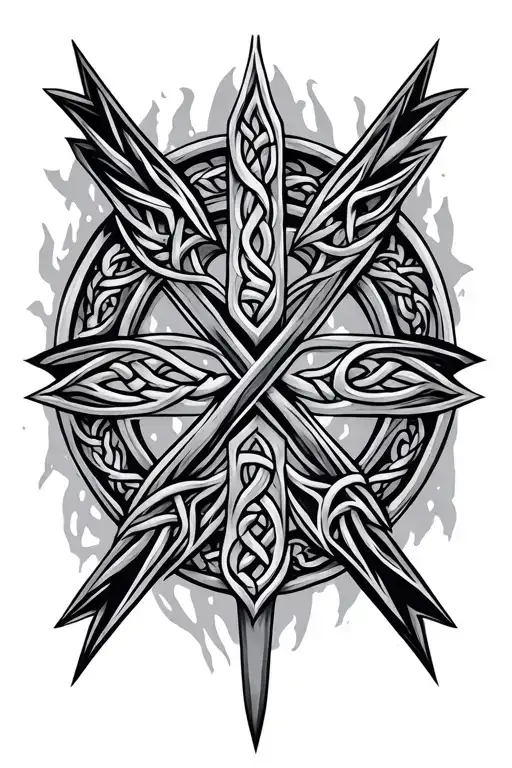 Celtic Arrow tattoo design idea