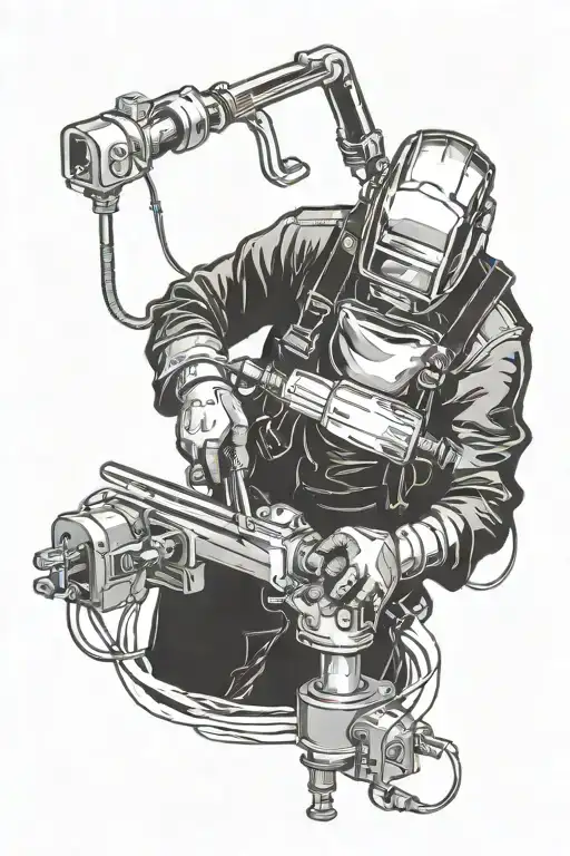 welding tattoo design idea