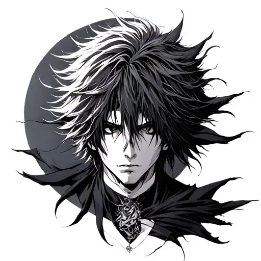 L from Deathnote tattoo design idea