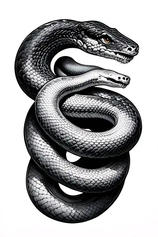 snake wrapped around arm tattoo design idea