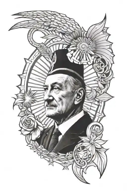 fenerbahce ataturk and crescent star tattoo design idea