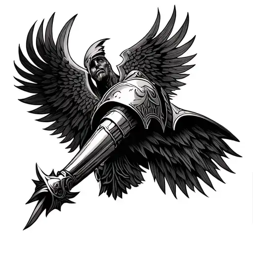forearm tattoo of the full armor of god tattoo design idea