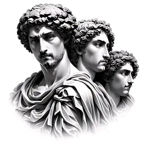 4 Stoic Virtues tattoo design idea