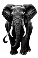 elephant tattoo design idea