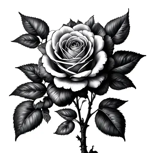 wattle trees with roses tattoo design idea