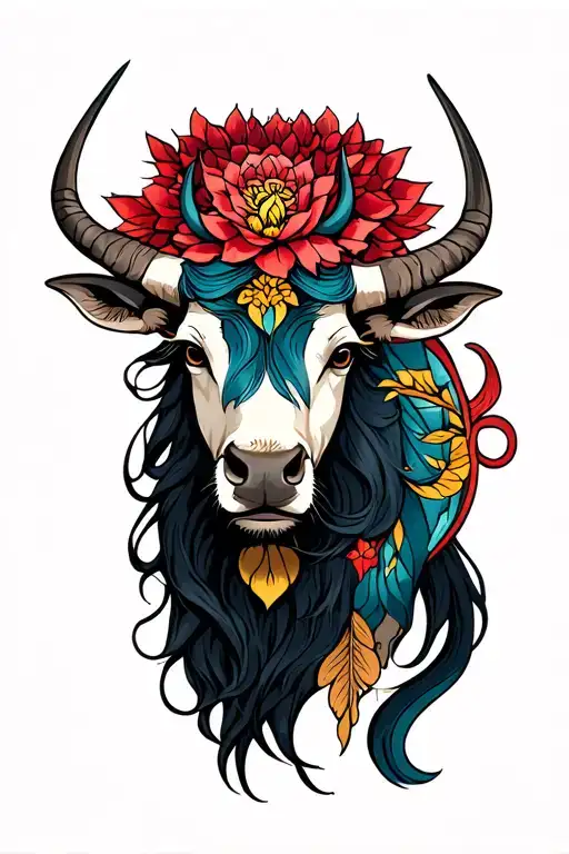 Taurus Virgo tattoo design idea