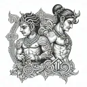 Tsultrim, Gemini, Karnataka tattoo design idea