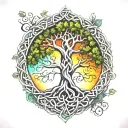 tree of life, celtic knot work, bible tattoo design idea