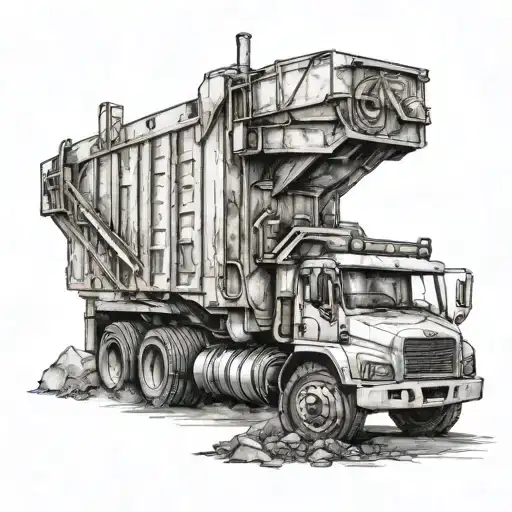 Dump Truck tattoo design idea
