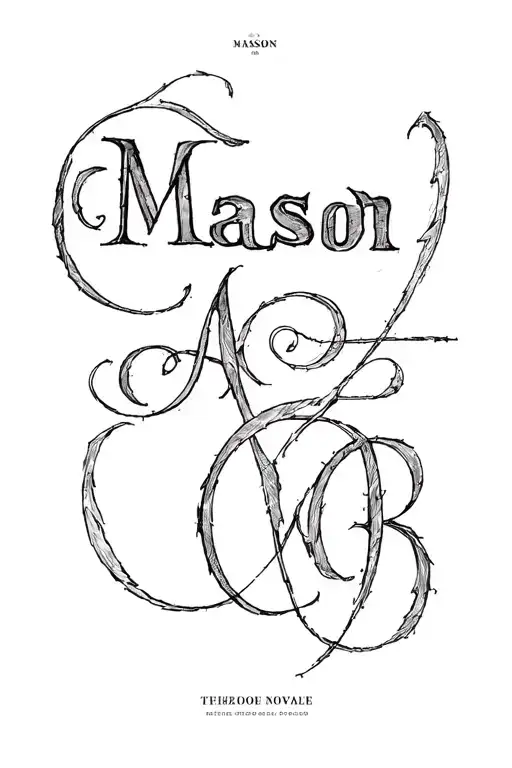 "Mason" Childs name tattoo tattoo design idea