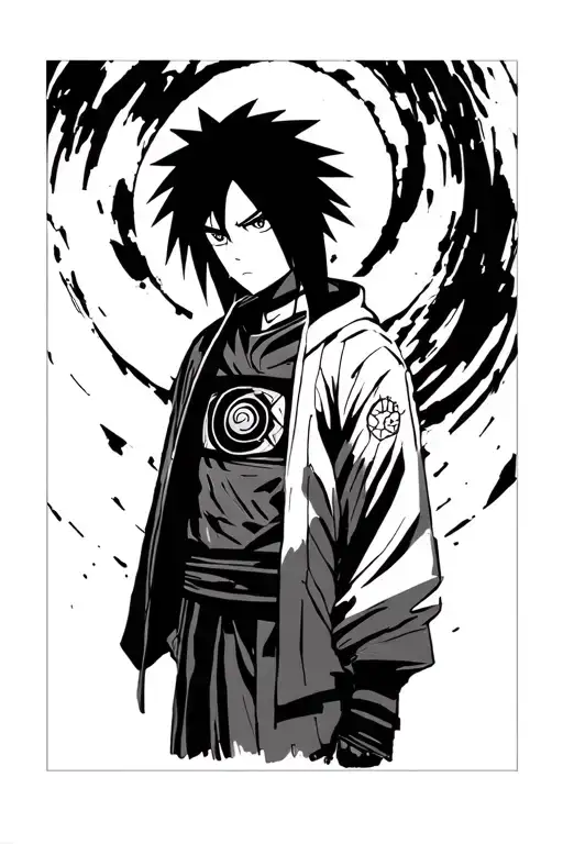 Obito Uchiha with a single tattoo design idea