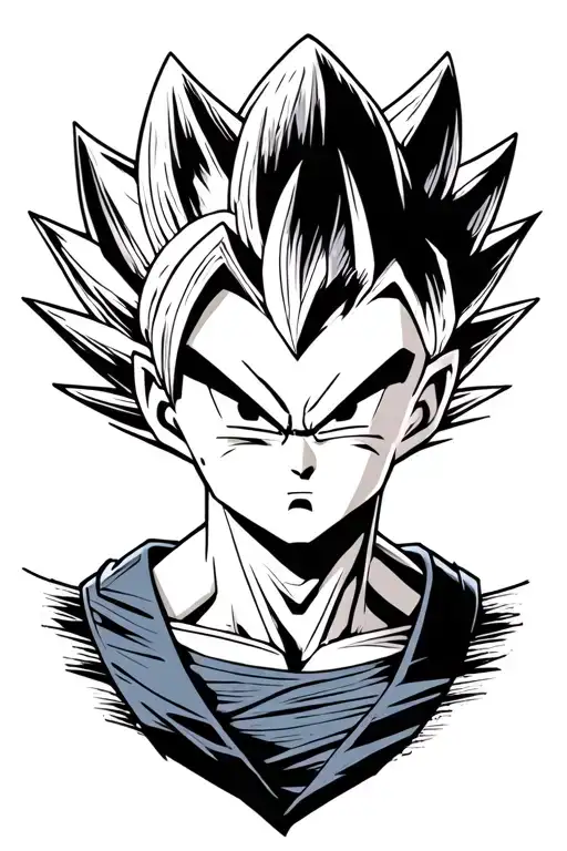 vegeta dbz tattoo design idea