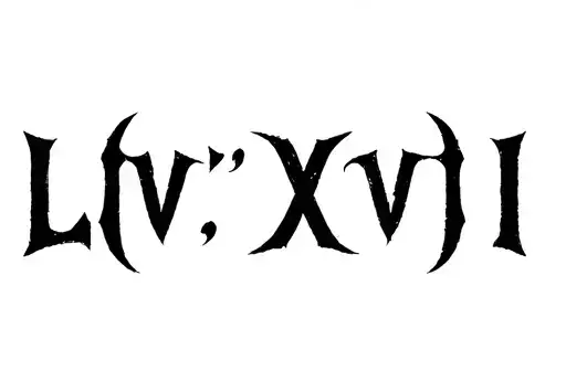 "Liv: XVII" tattoo design idea