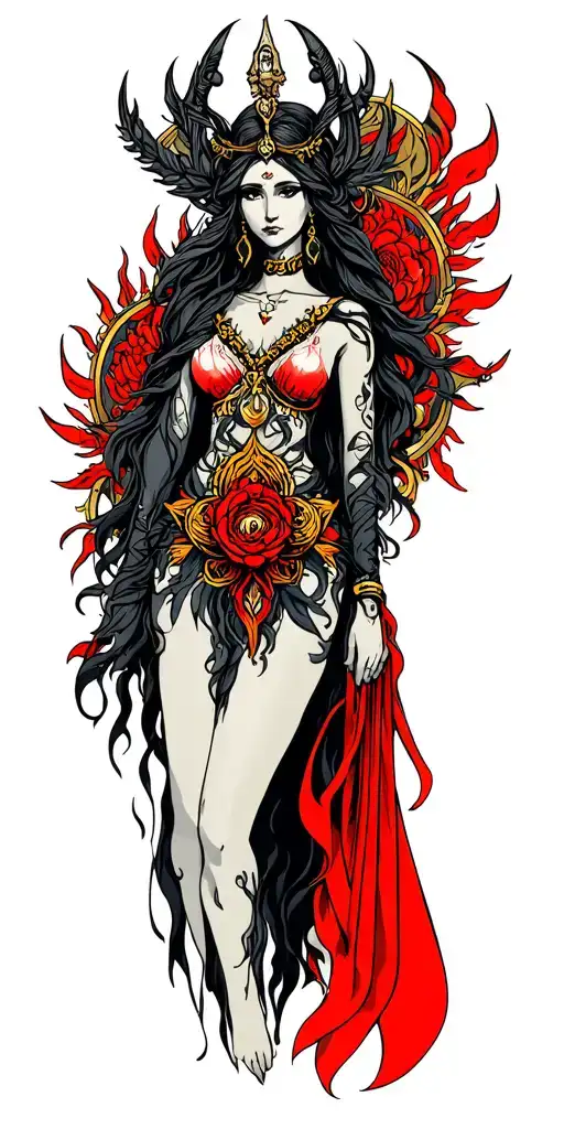 Hecate goddess tattoo design idea