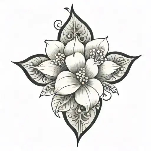 Coverup Floral tattoo design idea