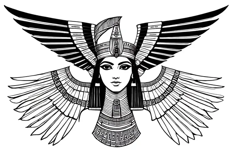 Egyptian goddess Isis womd tattoo design tattoo design idea