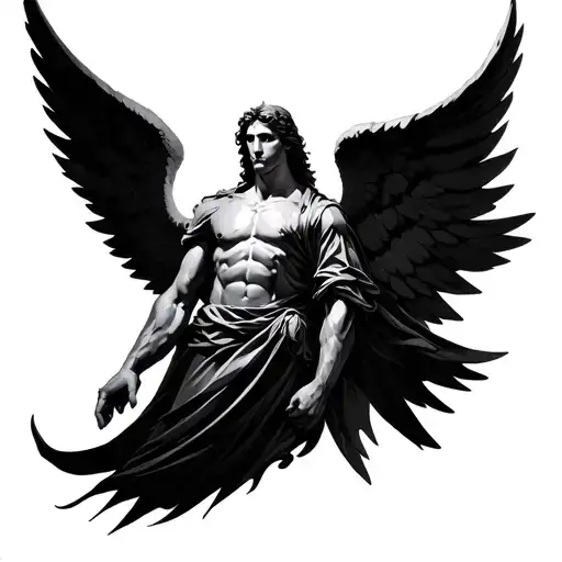 Raphael Archangel tattoo design idea