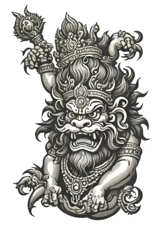 narasimha Swamy  tattoo design idea