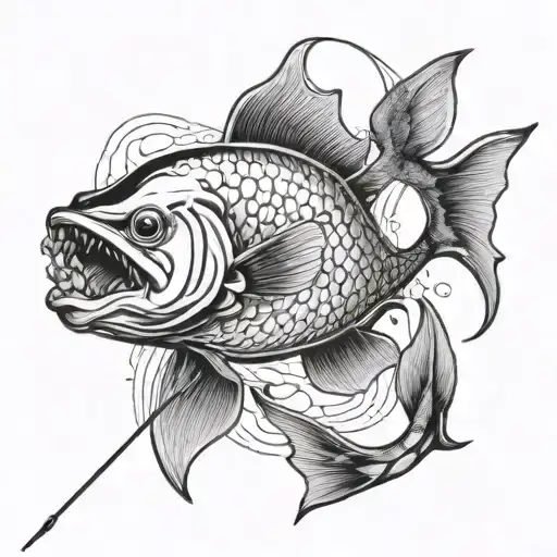 fishing tattoo in memory of grandpa who was born 3rd July 1937 tattoo design idea