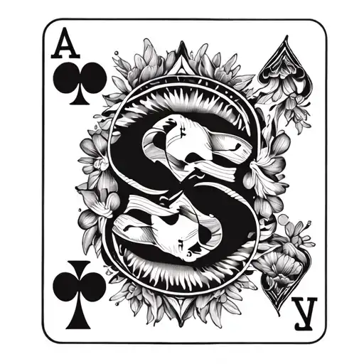 pocket ace cards tattoo design idea