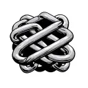 3 linked chains tattoo design idea