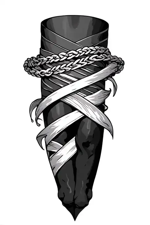 Leg bracelet for leg tattoo design idea