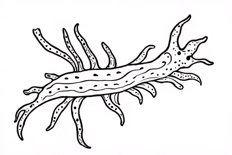 Nudibranch tattoo design idea