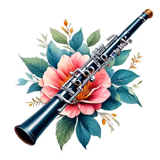 Clarinet tattoo design idea