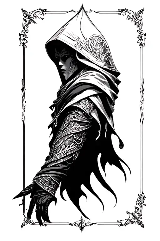 The sleeve of the assassin mantle tattoo design idea