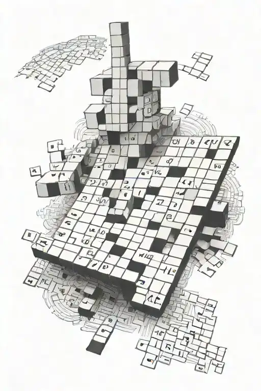 crossword puzzle tattoo design idea