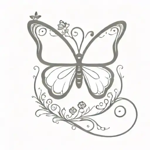 semicolon with butterfly and My Jenny is written inside tattoo design idea