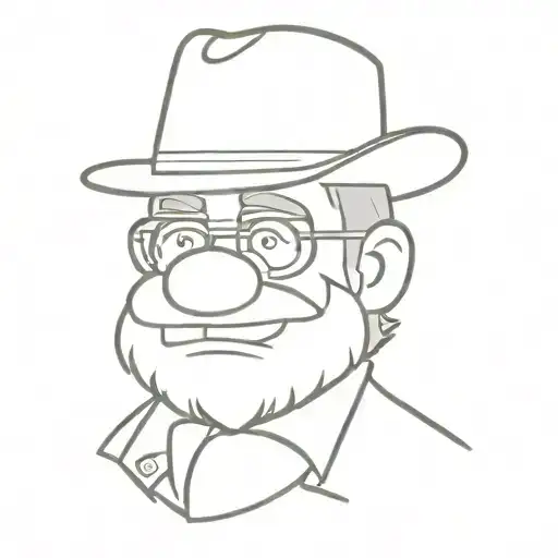 gravity falls grunkle stan hat tattoo design idea