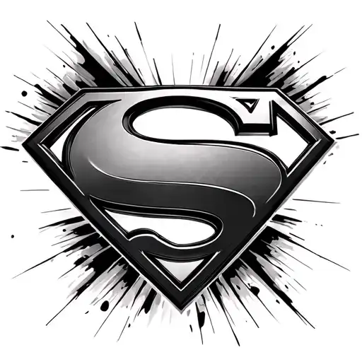 superman logo tattoo design idea