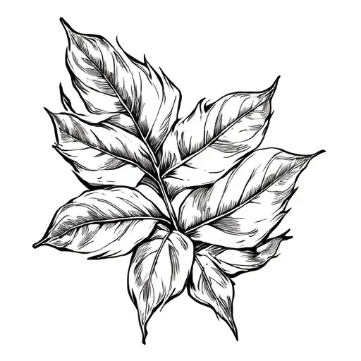 banana leaf tattoo design idea