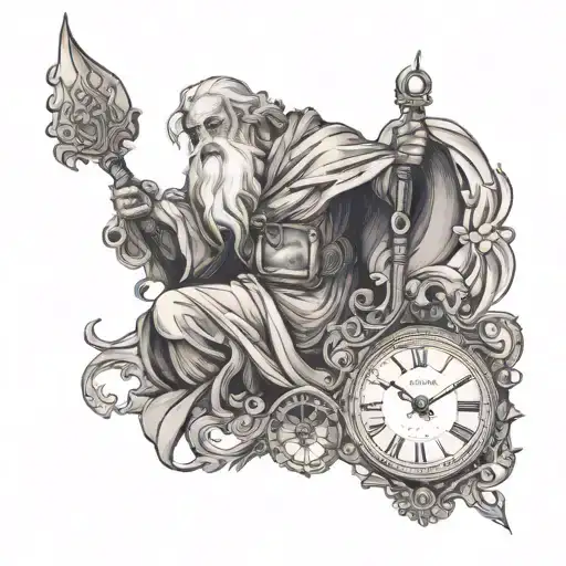 Father Time  tattoo design idea