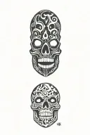 vigilante skull tattoo design idea