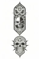 vigilante skull tattoo design idea