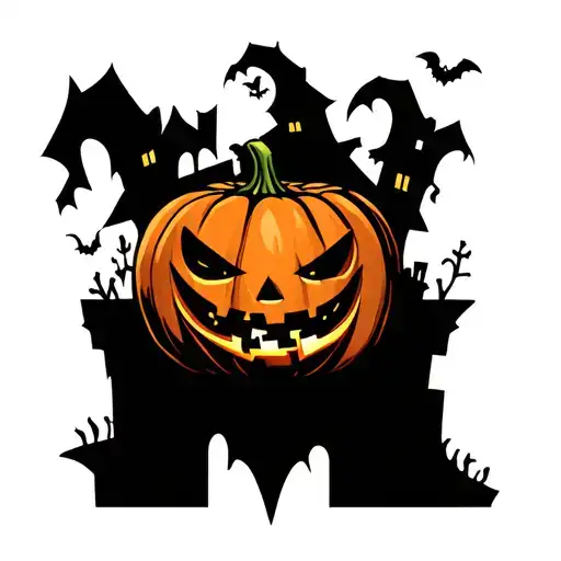 halloween jack o lantern tattoo design idea