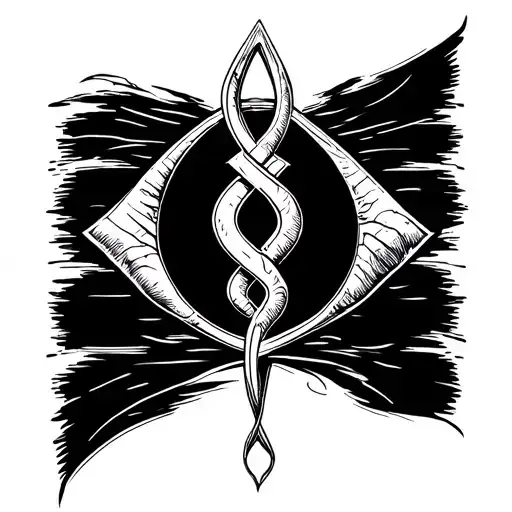 mental health rune tattoo design idea