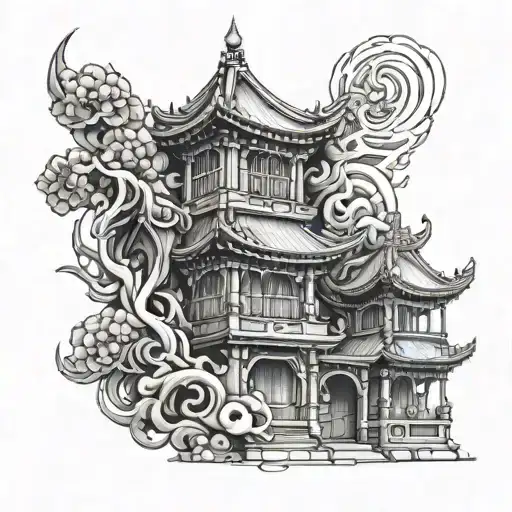 temple street 13 tattoo design idea